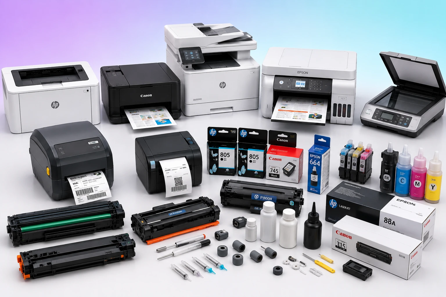 Printers & Printing Solutions — products supplied by Samaira Enterprises